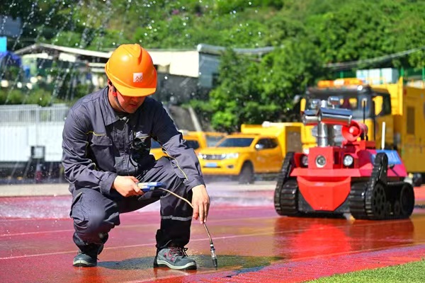 演练现场。华润燃气供图