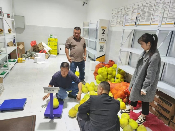 駐村工作隊幫助村集體銷售農產品。江津區委宣傳部供圖