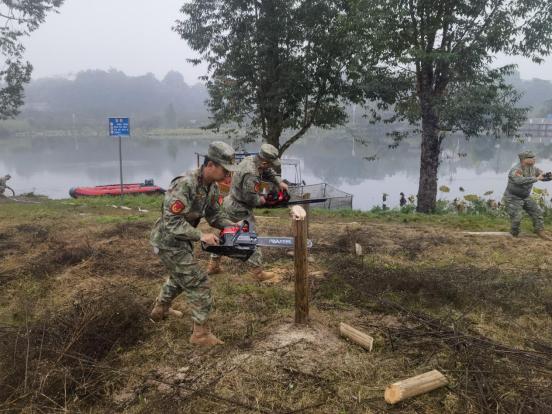 民兵實戰化演練現場。巴福鎮供圖