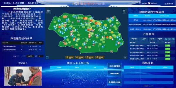 栖霞镇养老管理服务场景展示。栖霞镇供图