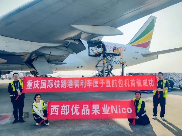 首航现场。沙坪坝区融媒体中心供图