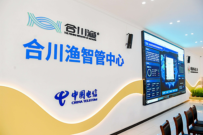 合川区渔智管中心。重庆电信供图