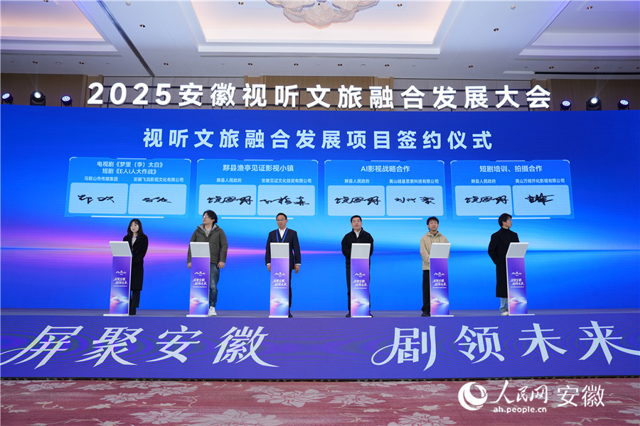 視聽文旅融合發展項目簽約。人民網記者 苗子健攝