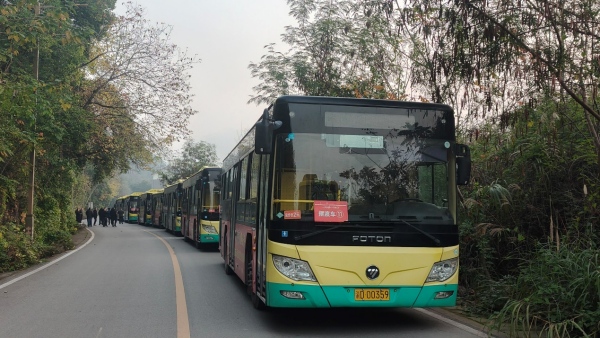 保障赛事的车辆。丰都县道路运输事务中心供图