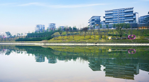 項目實景圖。華潤置地中央公園悅府供圖