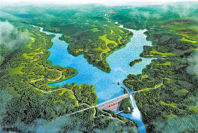 福壽岩大型水庫效果圖。（市發展改革委供圖）