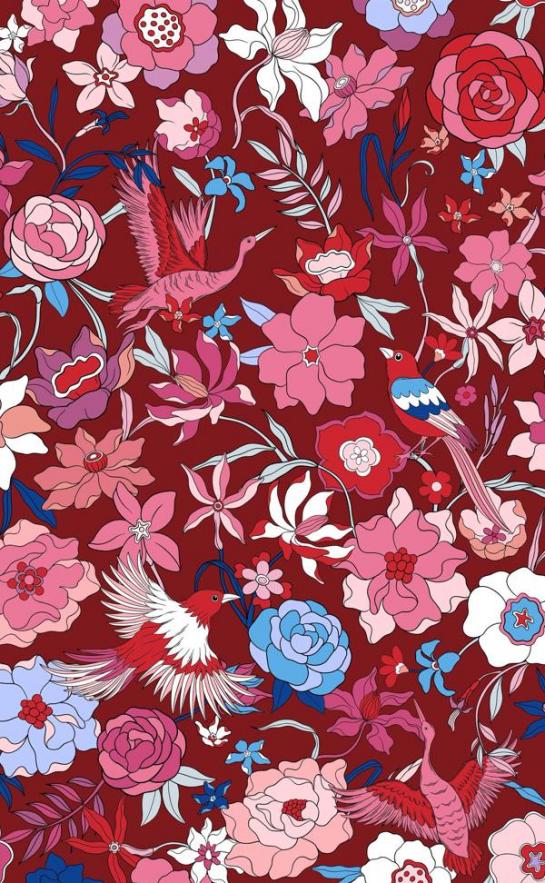 唐歌遥为重庆时代广场独家创作的作品——《花鸟迎春启新福》。重庆时代广场供图