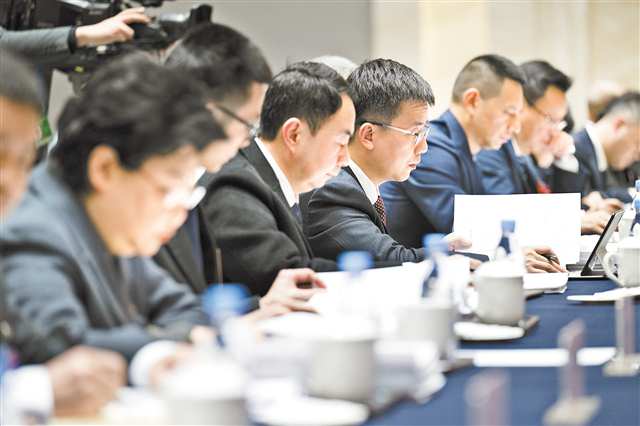 一月二十八日，出席市六届人大四次会议的代表在审议政府工作报告。记者 张春晓 摄\视觉重庆