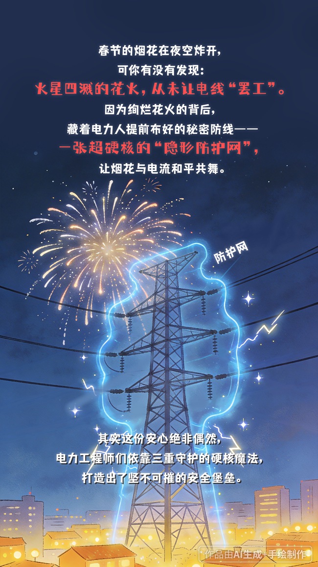 电力科普 | 除夕夜烟花噼里啪啦，电线为啥不怕炸？