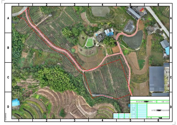 永川110千伏桂花站站址示意图。国网重庆永川供电公司供图