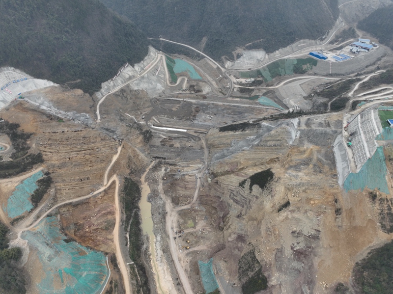 位于云阳县的向阳水库项目复工。