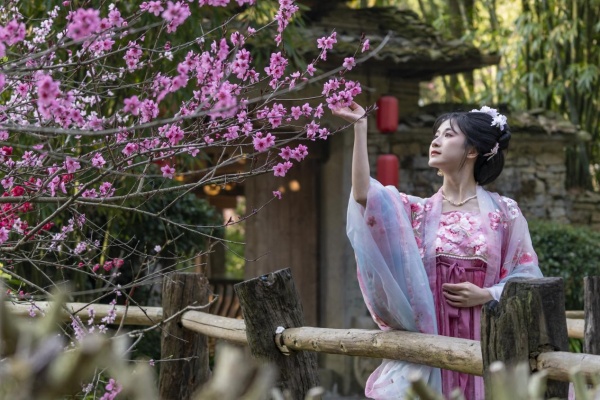游客观赏桃花盛开。酉阳桃花源文旅集团供图