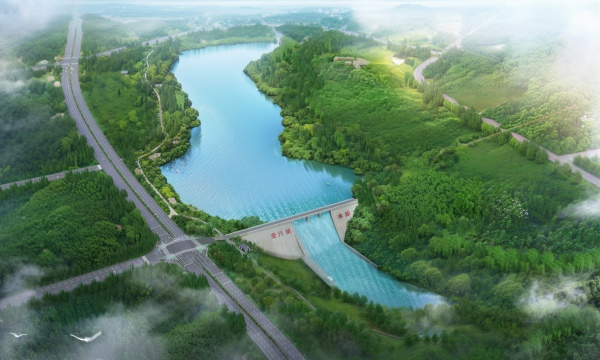 登月湖水库效果图。綦江区水利局供图