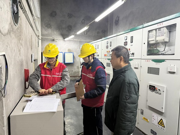 電力人員開展安全防護設施檢查。國網重慶永川供電公司供圖