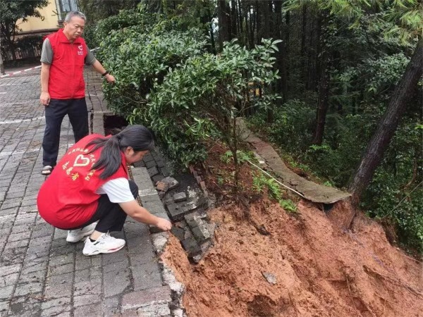 网格员巡查地质灾害。綦江区委宣传部供图