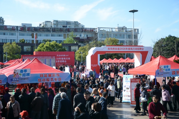 双凤桥街道2026年春风行动招聘会现场。刘航宇摄