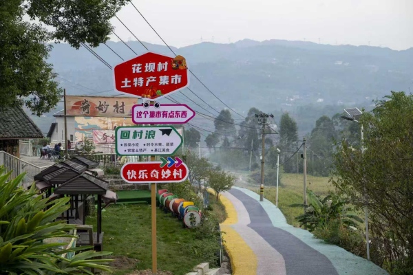 花坝村土特产集市。陈星宇摄