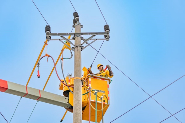 不停电作业。国网重庆永川供电公司供图