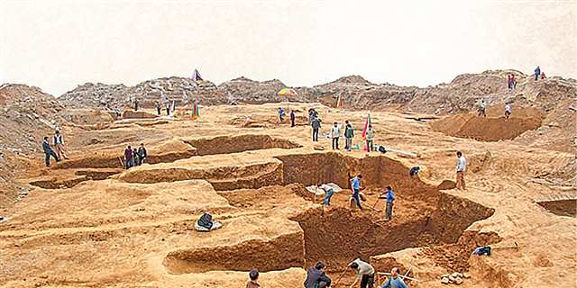 永安镇墓群发掘现场。（本组图片均由受访者提供）