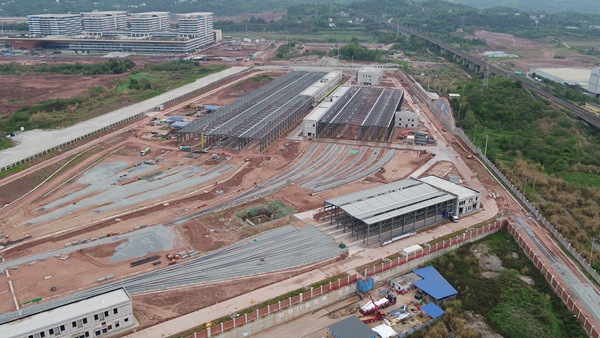 17号线曾凤路车辆段。重庆交通开投集团供图