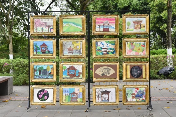 学生作品展示。重庆两江新区金山教育集团供图