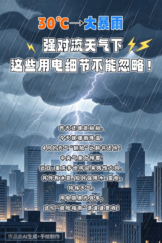 强对流天气下这些用电细节不能忽略