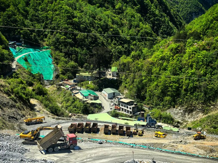 千年中国油杉树王傲然挺立，其上游 200 多米处庙堂水库正火热建设。