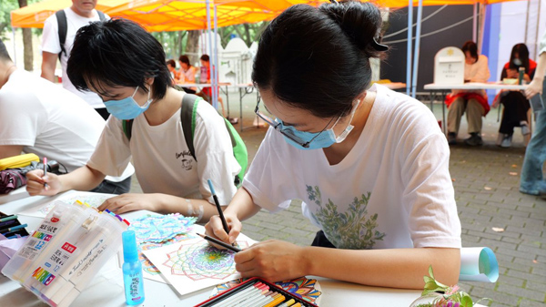 繪畫解壓。西南大學供圖