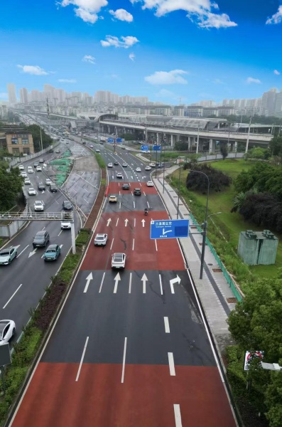 西永換乘樞紐配套道路工程。重慶科學城城市建設集團有限公司供圖