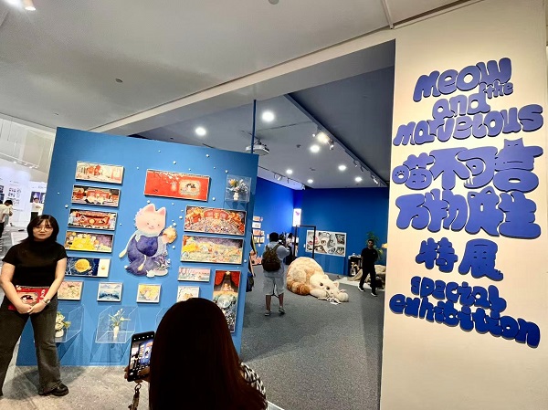 今年毕业展特设猫特展。吴汪洋摄