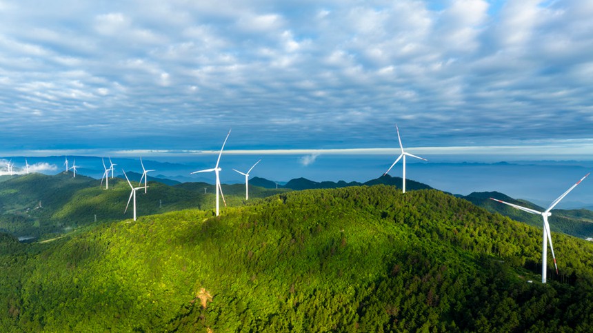 橫梁風電場。重慶市生態環境局供圖