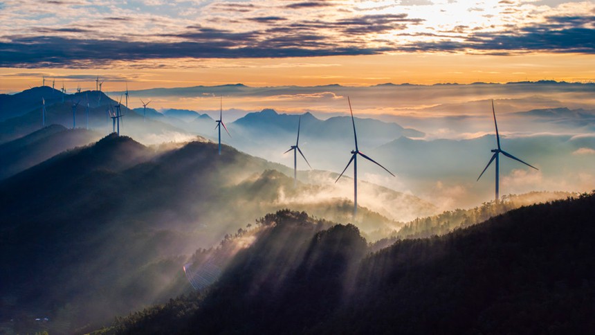 橫梁風電場。重慶市生態環境局供圖