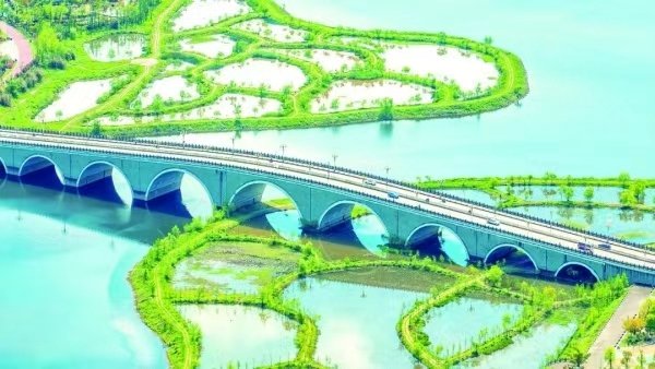 漢豐湖景觀基塘。開州區融媒體中心供圖