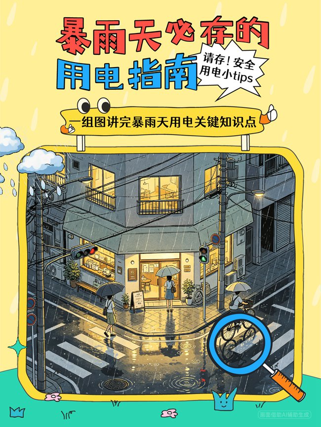 暴雨天必存的用電指南
