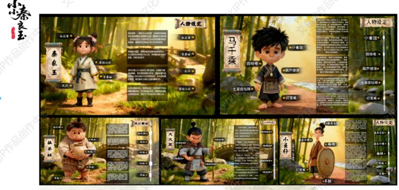 《小小秦良玉》项目人物角色设定。学校供图
