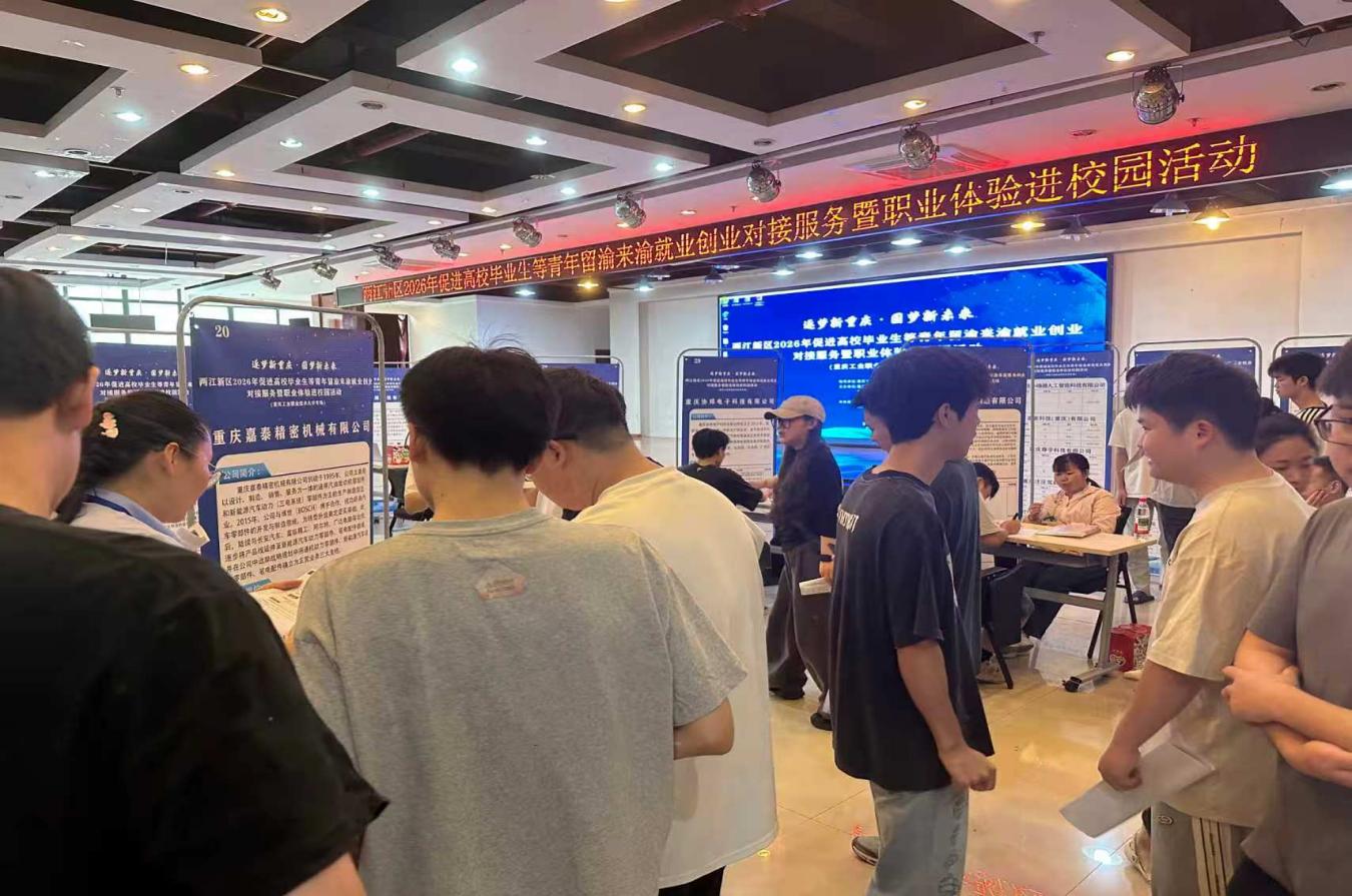 重庆工业职业技术大学现场招聘会。两江新区人力资源和社会保障局供图