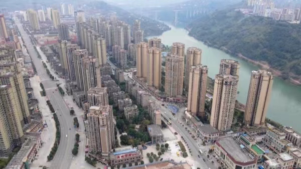 丰都县龙河新城。丰都县融媒体中心供图