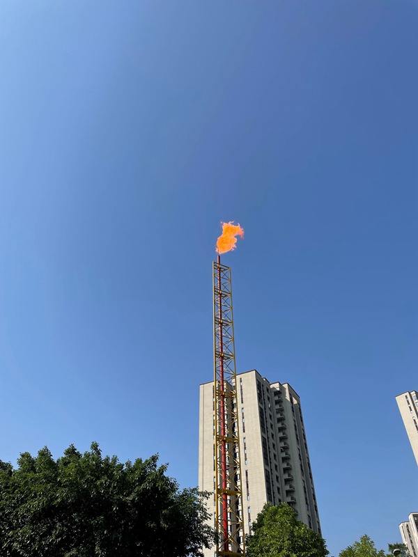 往年放空作业。重庆燃气集团供图