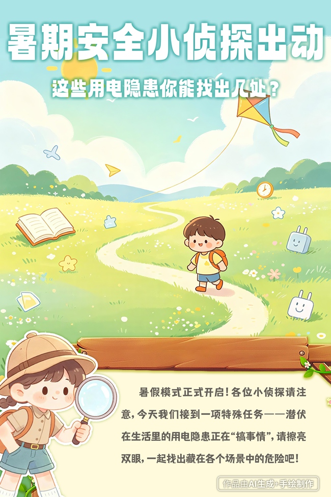 暑期小偵探出動用電隱患你能找出幾處？