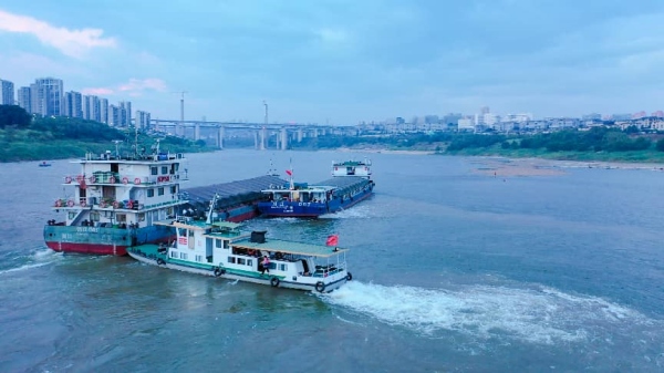 救援现场。重庆市嘉陵江航道管理处供图