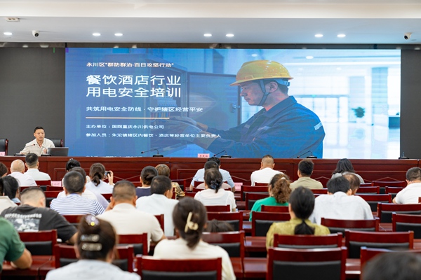 電力員工開展安全用電宣講。國網重慶永川供電公司供圖