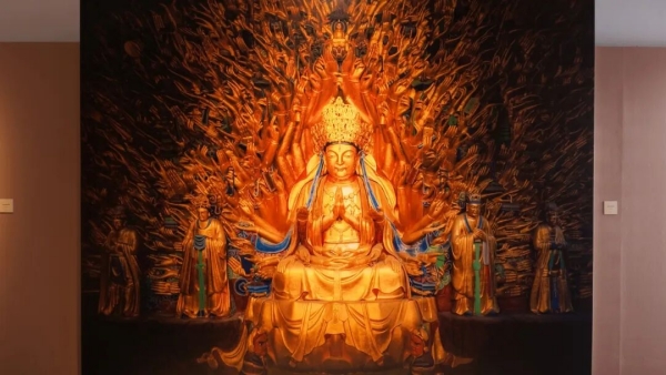 展出作品：《宝顶山大佛湾千手观音》。大足区委宣传部供图