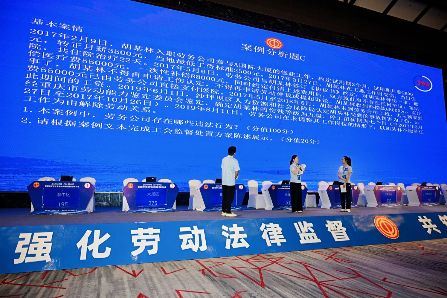 選手在作監督案例分析陳述。主辦方供圖
