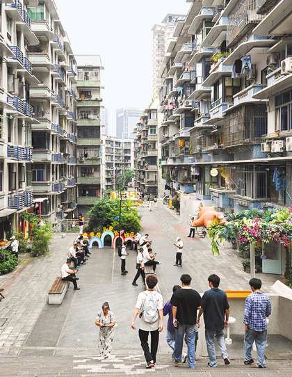 兩江新區北倉文創街區，游客在游玩。（資料圖片）特約攝影 王加喜/視覺重慶