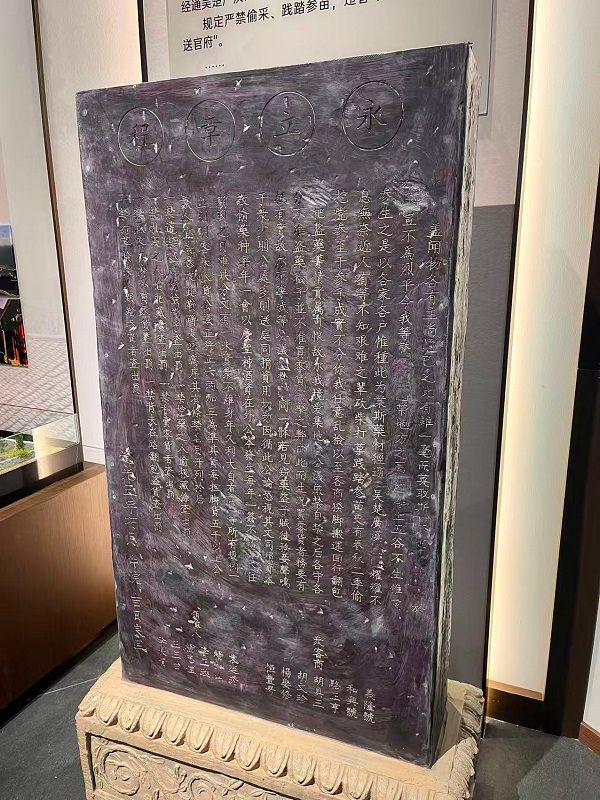 巫山中医药文化馆内展示的复刻碑文。周小平摄