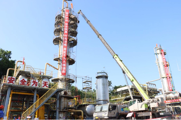 天然氣淨化總廠大修現場。天然氣淨化總廠供圖