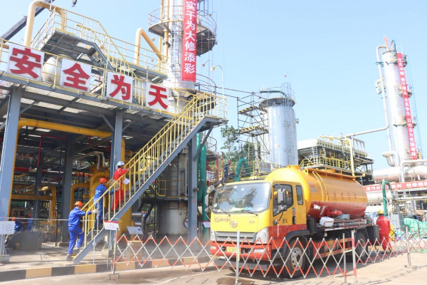 天然氣淨化總廠大修現場。天然氣淨化總廠供圖