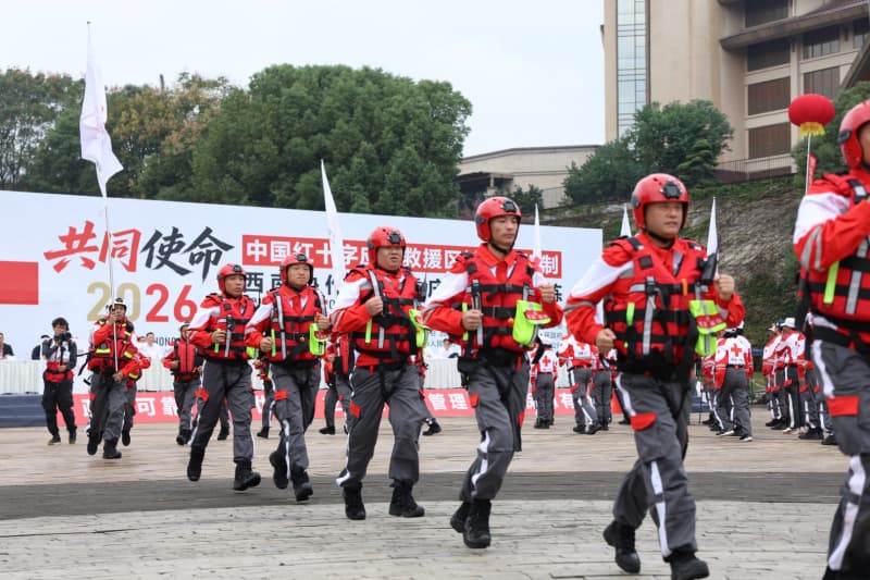 演练现场。重庆市红十字会供图