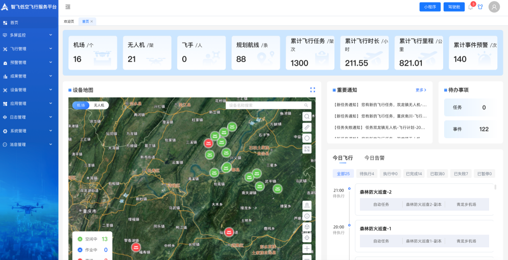 重慶電信在豐都縣搭建5G+低空智能巡檢體系。重慶電信供圖