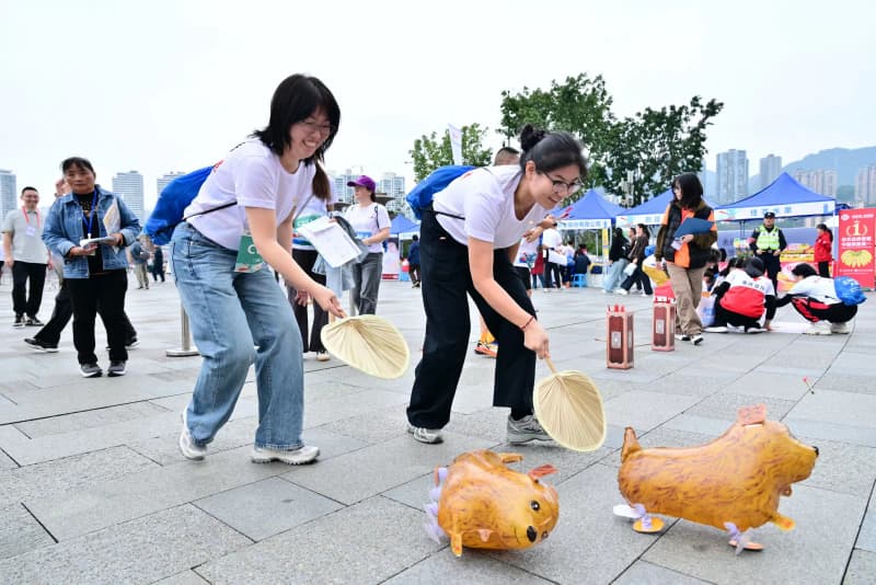 互動游戲吸引市民踴躍參與。重慶市紅十字會供圖